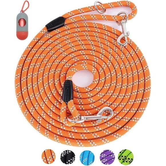 Long Dog Leash for Training 10FT/16FT/20FT/30FT/50FT/100FT, Reflective Tie Out - Picture 7 of 7